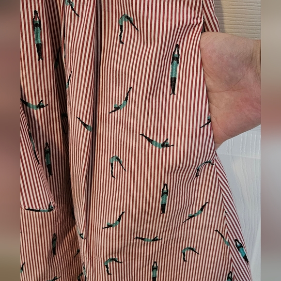 Anthropologie | Maeve | Red and white striped swimmer dress - Picture 6 of 8